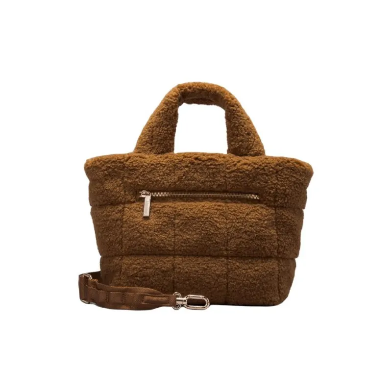 Lululemon Textured Brushed Fabric One Shoulder Handbag Crossbody Bag Women's Caramel-1