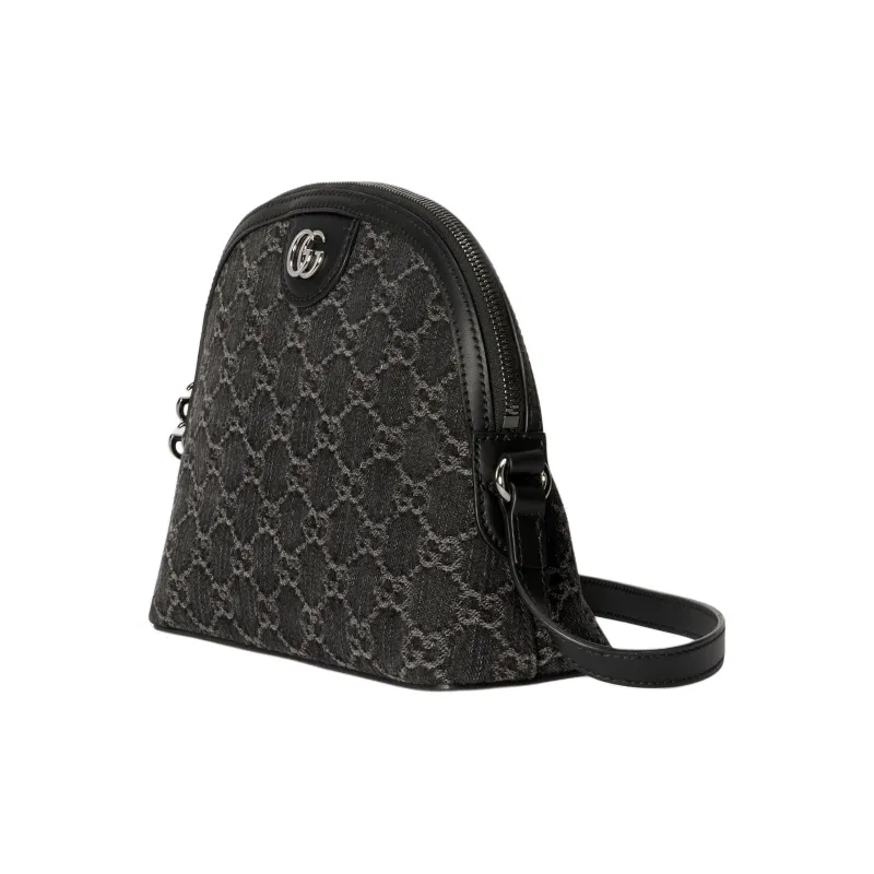 GUCCI Ophidia Denim Crossbody Bag Shoulder Bag Women's Black & Gray-1