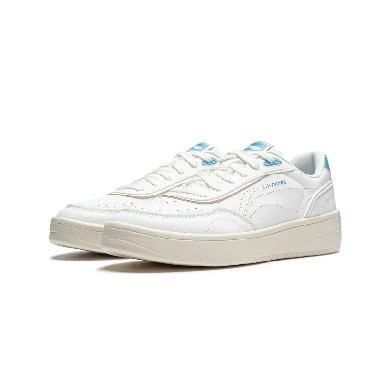 LiNing Su Su Anti Slip Wear Resistant Low Top Skateboard Shoes Women's White-2