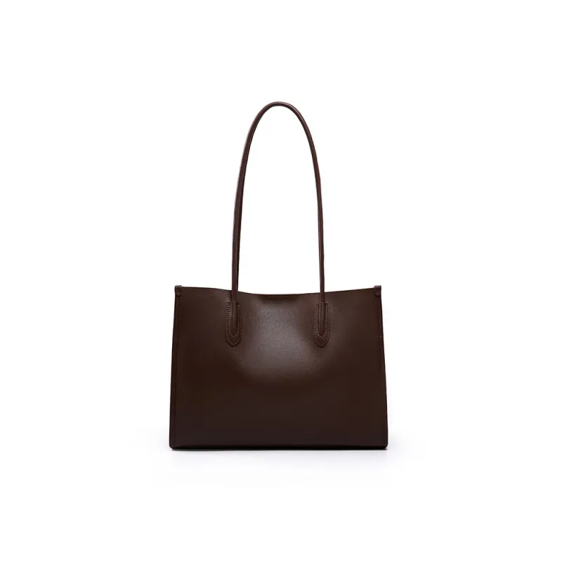 LARTIGENT Cow Leather Shoulder Bag Tubas Women's Black/Smoke Gray/Light Salt Card/Gold Brown/Coffee-2