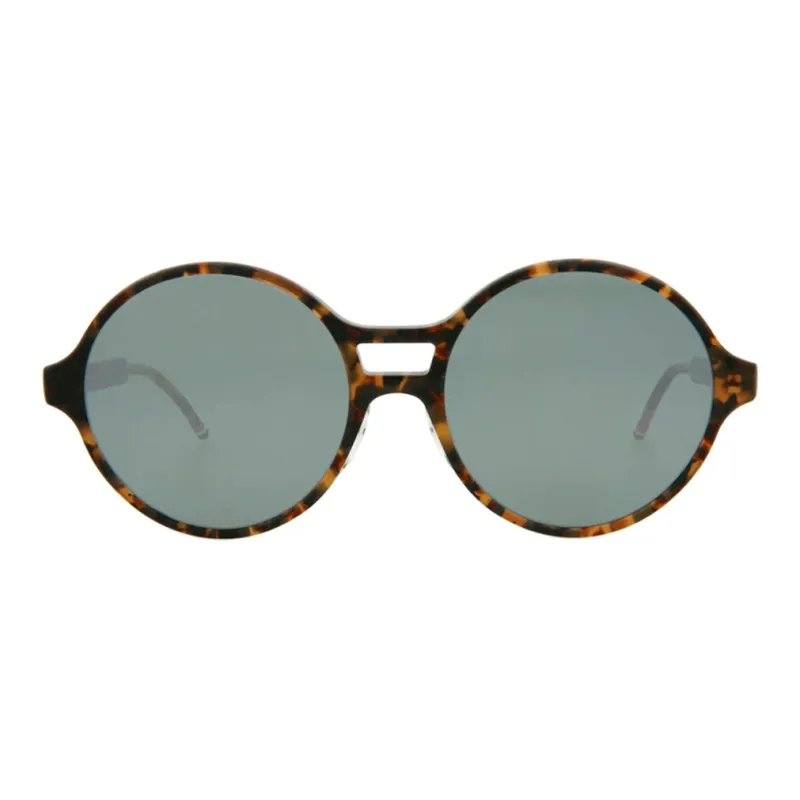 THOM BROWNE· Acetate Round Sunglasses Unisex Tortoiseshell-1
