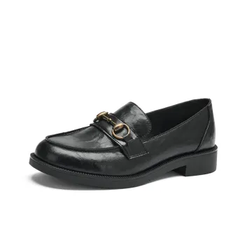 GEMEIQ Loafers Women's Low Top Black/Burgundy