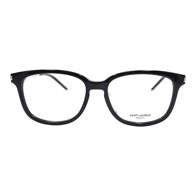 SAINT LAURENT Plate Frame Oval Eyeglass Frames Unisex Black-1
