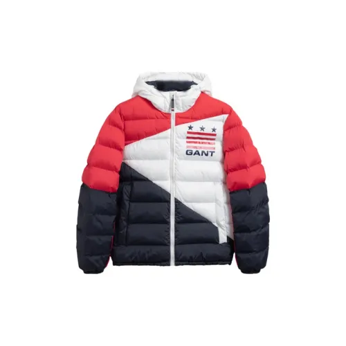 GANT Puffer Jackets Men Tri-Color Color Blocking