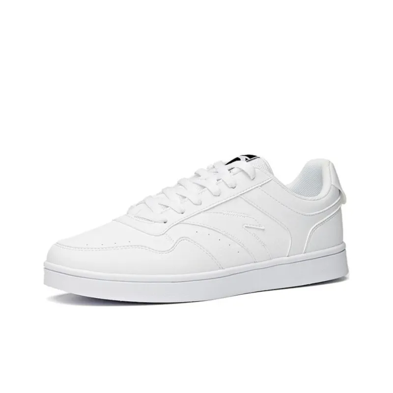 Anta Slip Resistant Cushioning Wear Resistant Low Top Skateboard Shoes Men's White-2