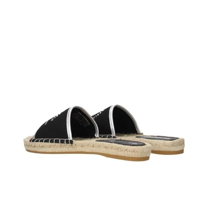 KARL LAGERFELD Slide Slippers Women's Black Silver-2