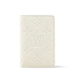 LOUIS VUITTON Cow Leather Wallet Men's Full Moon