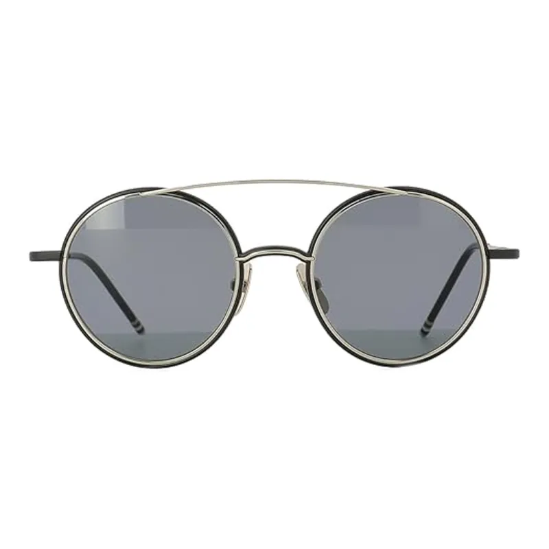THOM BROWNE· Steel Aviator Sunglasses Men's Black-0