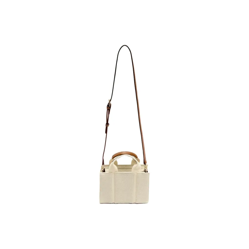 ZARA Cotton Tote Bag Shopping Bag Handbag Shoulder Bag Crossbody Bag Mini Women's Ecru-5