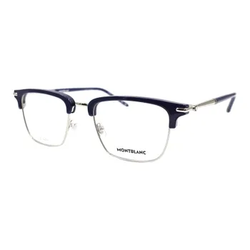 MONTBLANC Plate And Metal Browline Eyeglass Frames Men's
