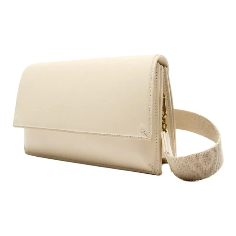 ZARA PU One Shoulder Handbag Crossbody Bag Small Size Women's Light Beige Yellow-1