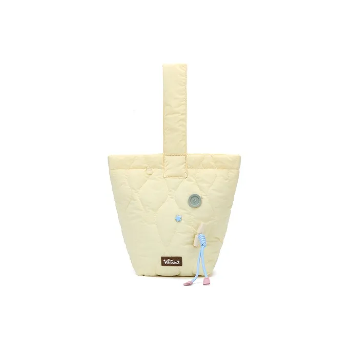 VANWALK Nylon Shoulder Bag, Cloud Bag, Handbag Regular Women's Yellow/Green/Brown/White-2