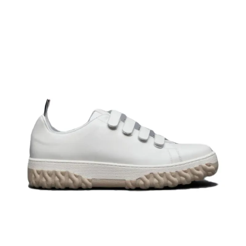 THOM BROWNE· Wear Resistant Low Top Casual Shoes Men's White-1