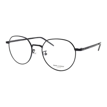 SAINT LAURENT Alloy Round Eyeglass Frames Unisex Black