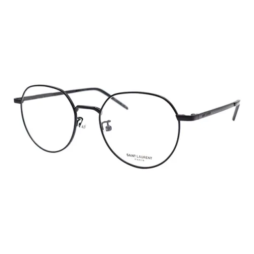 SAINT LAURENT Alloy Round Eyeglass Frames Unisex Black