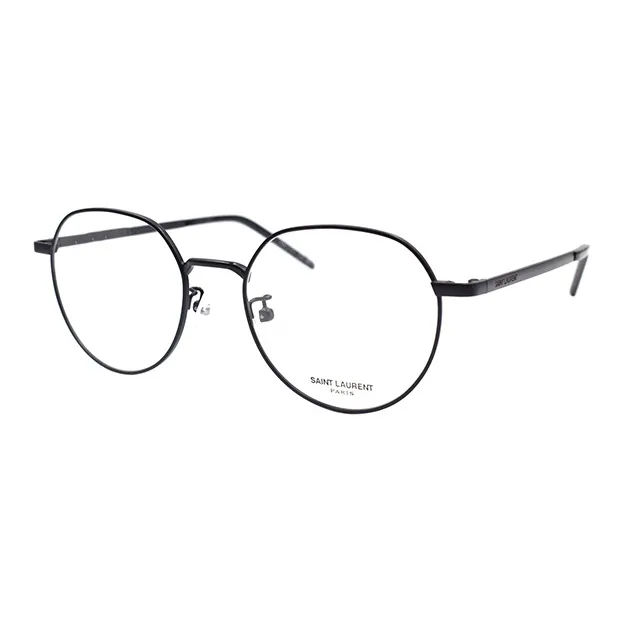SAINT LAURENT Alloy Round Eyeglass Frames Unisex Black-0
