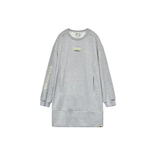 B.Duck Long-Sleeved Dresses Women's Gray