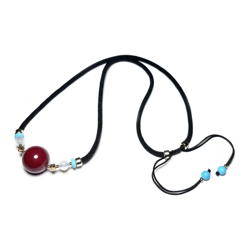 MOUNTAINS AND MANS Reconstructed Cinnabar Necklaces Unisex-2
