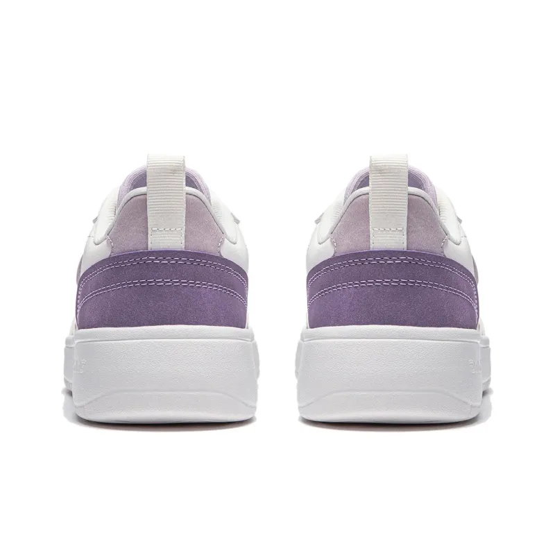 LiNing Yuanbao V2 Slip Resistant Cushioning Abrasion Resistant Low Top Skateboard Shoes Women's White Purple-5