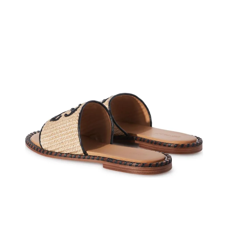 OFF-WHITE Twist Arrow Raffia Slides Women's-2