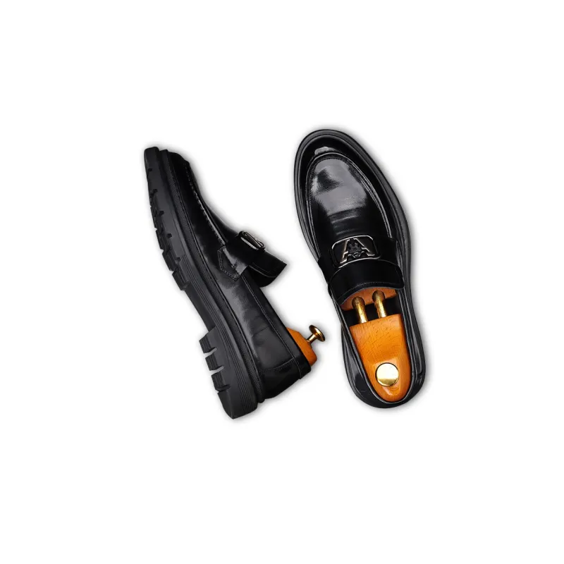 GZZ Loafers Men Low Top Black-2