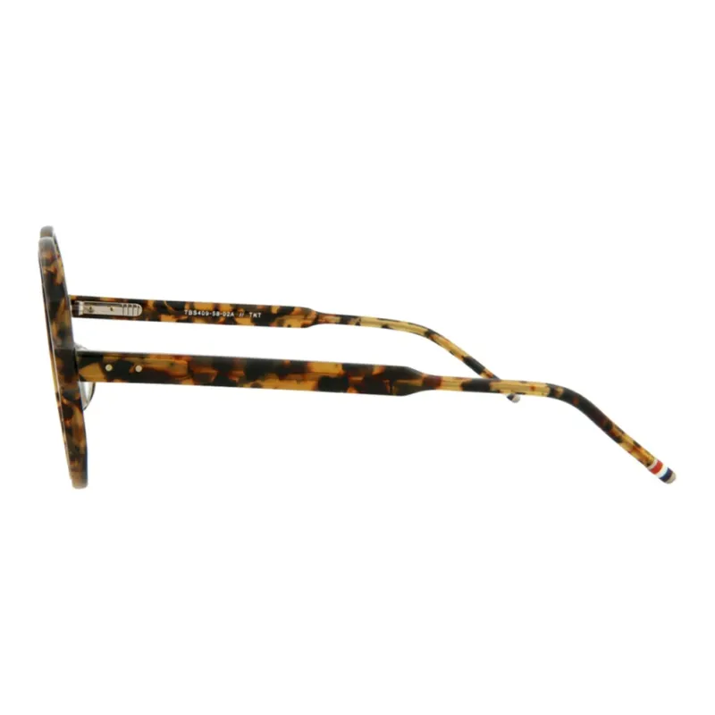 THOM BROWNE· Acetate Round Sunglasses Unisex Tortoiseshell-2
