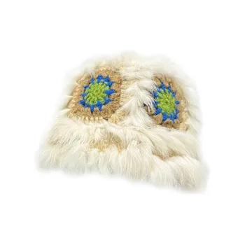 Youyoulan Rabbit Fur Blend Bucket Hats Women's