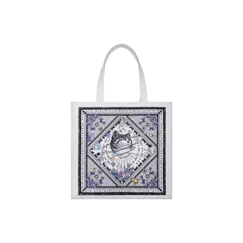 MAH Polyester Shoulder Bag, Handbag Regular Unisex Gray White