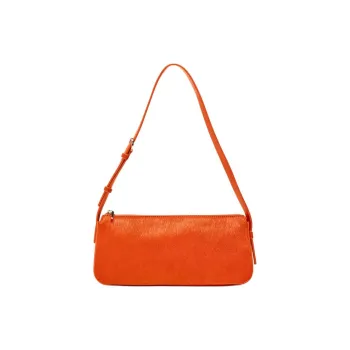 ZARA Cowhide Handbag Shoulder Bag Women's Orange