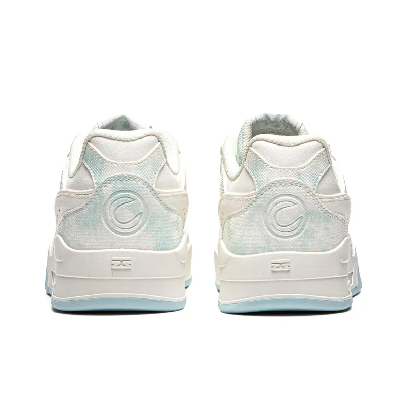 LiNing Yuebai Cushioning Wear Resistant Low Top Skateboard Shoes Women's Mist White-5