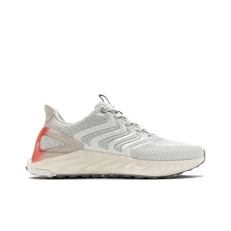 PEAK Cushioned Wear Resistant Breathable Low Top Running Shoes Men's Light Heather Gray-1
