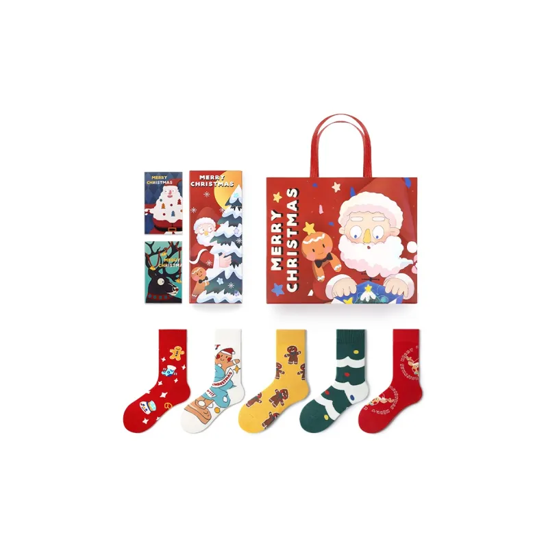 Primeet Mid Calf Socks Unisex 5 Pairs Gift Box Set-35