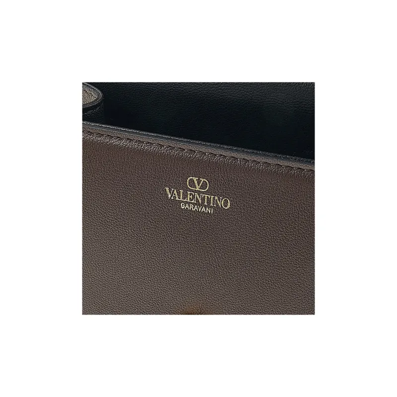 Valentino Calfskin Cell Phone Pouch Unisex Brown-7