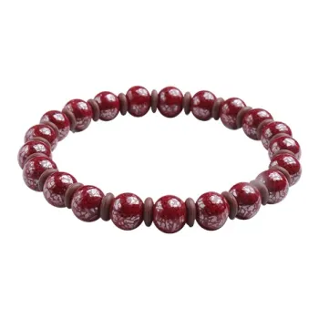 With The Heart Of The Jade Reconstructed Cinnabar Jade Bracelets Unisex