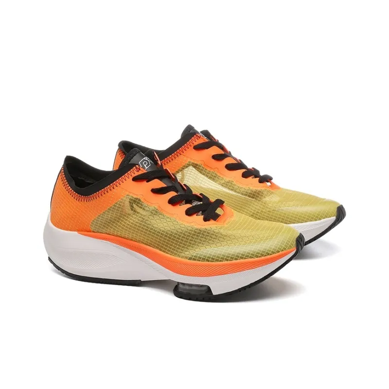 VOIT Cushioning Rebound Abrasion Resistant Lightweight Breathable Low Top Air Cushion Running Shoes Unisex Orange-2