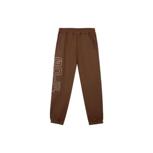 GOLF WANG Knitted Sweatpants Men Brown