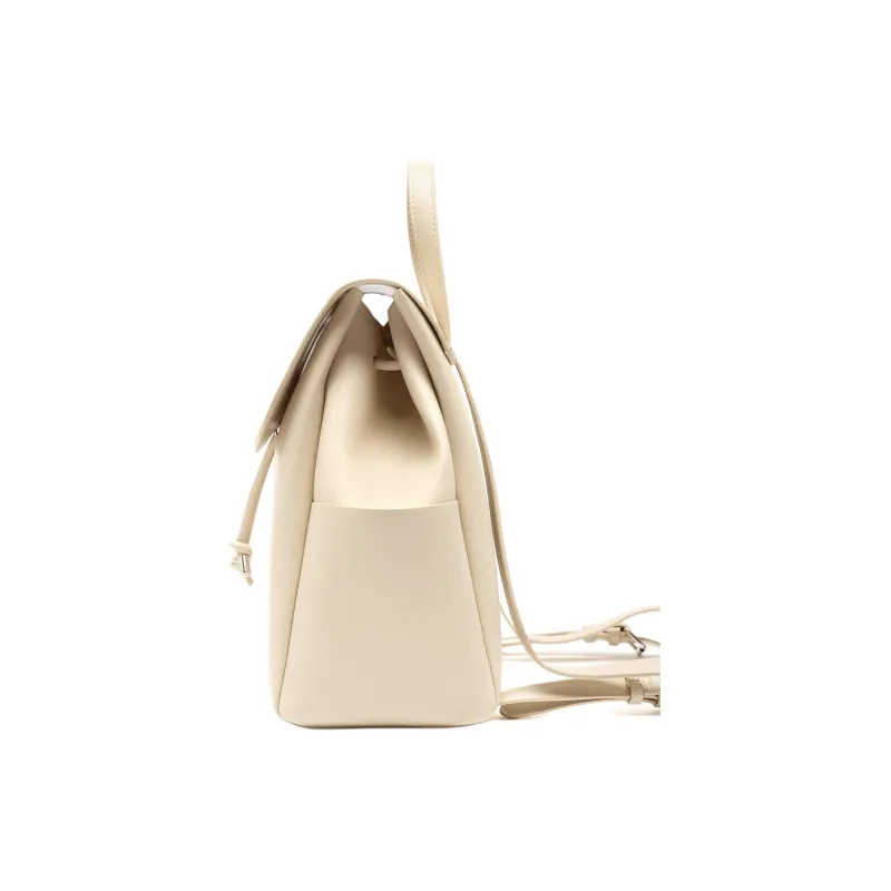 ZARA Polyurethane Backpack Women's Raw White-2
