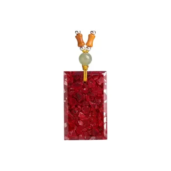 With The Heart Of The Jade Cinnabar Jade Necklaces Unisex
