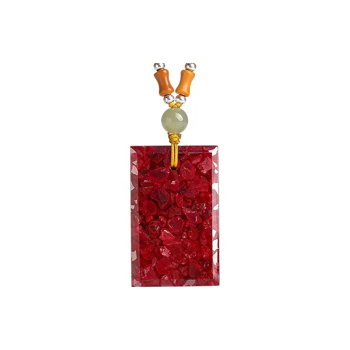 With The Heart Of The Jade Cinnabar Jade Necklaces Unisex-0
