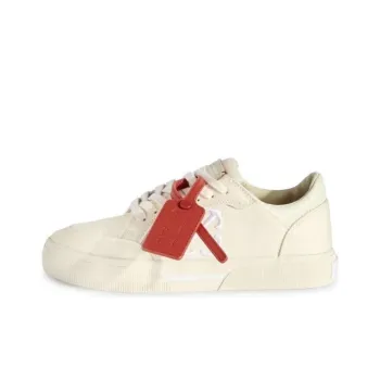 OFF WHITE New Low Vulcanized Canvas Sneakers 'Beige' Women's