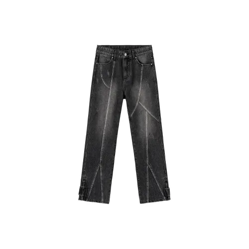 XINYINSU Holes and zippers design Unisex Jeans