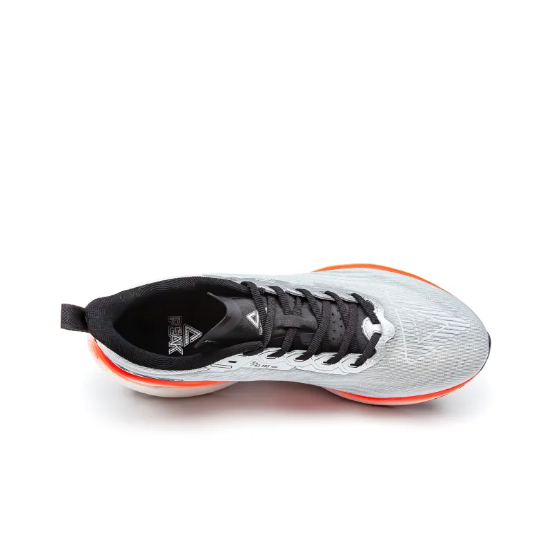 PEAK Running Shoes Men Low Top Ice Gray/Dazzling Orange-3