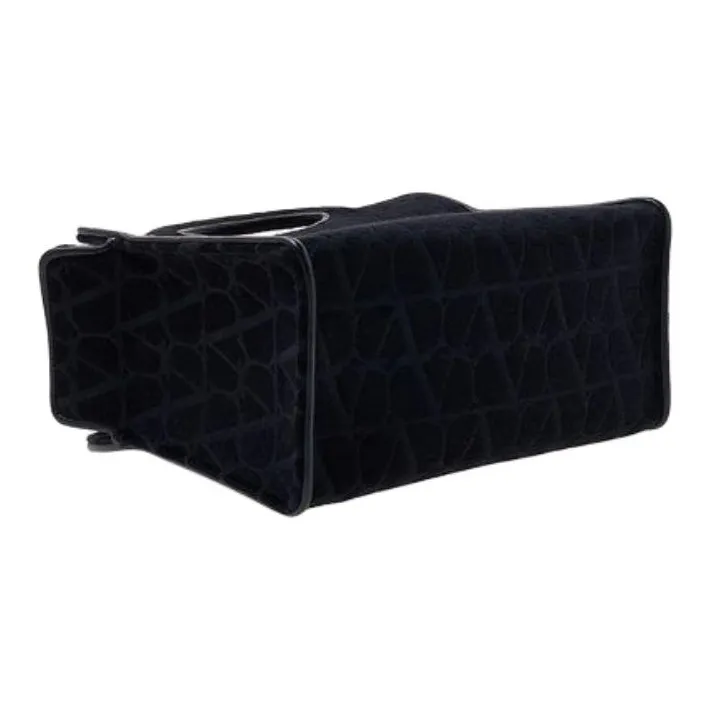 Valentino Fabric Tote Bag, Shopping Bag, Shoulder Bag, Crossbody Bag, Handbag Women's Black-3