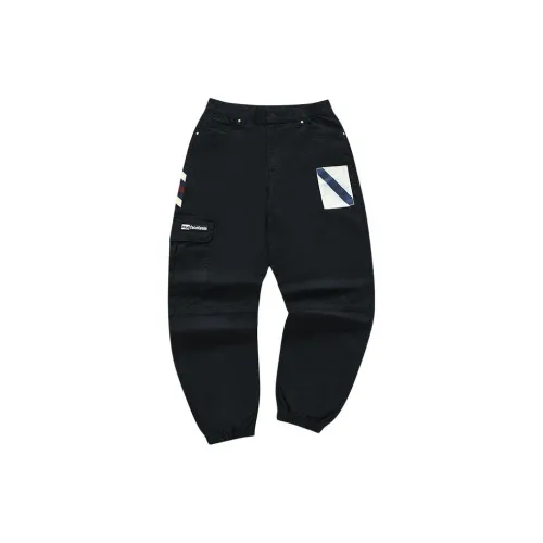 Facetasm X FILA FUSION Knitted Sweatpants Men Elegant Black