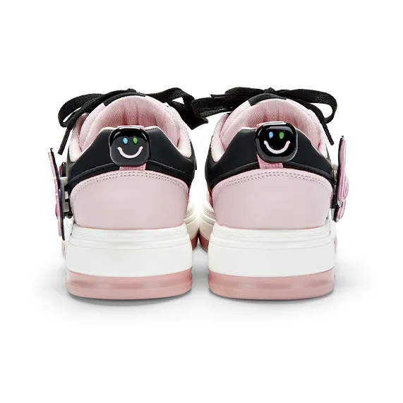 KARLIE KELLER Support Wear Resistant Water Resistant Slip Resistant Low Top Skateboard Shoes Women's Black Pink-4