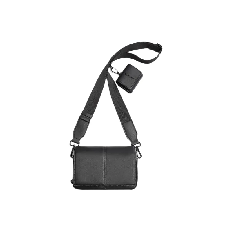 ZARA Polyurethane Coin Purse Shoulder Bag Crossbody Bag Regular Men's Black-0