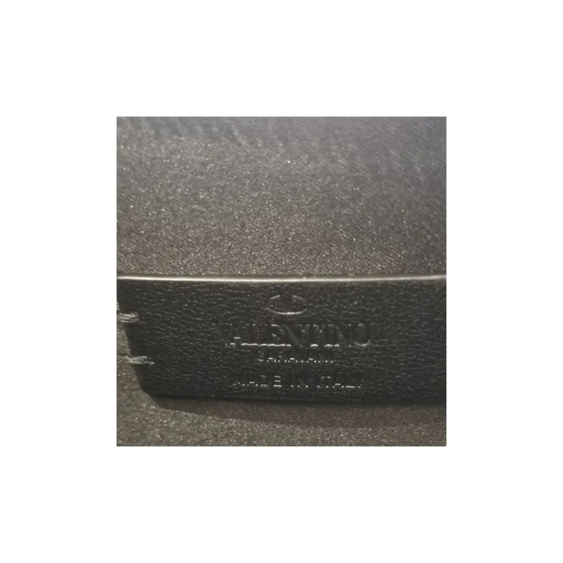 Valentino Cow Leather Clutch Men's Green & Black-12