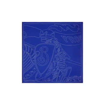 Burberry Equestrian Knight Motif Finished Edge Scarf
