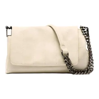 ZARA PU Handbag Shoulder Bag Women's Ecru