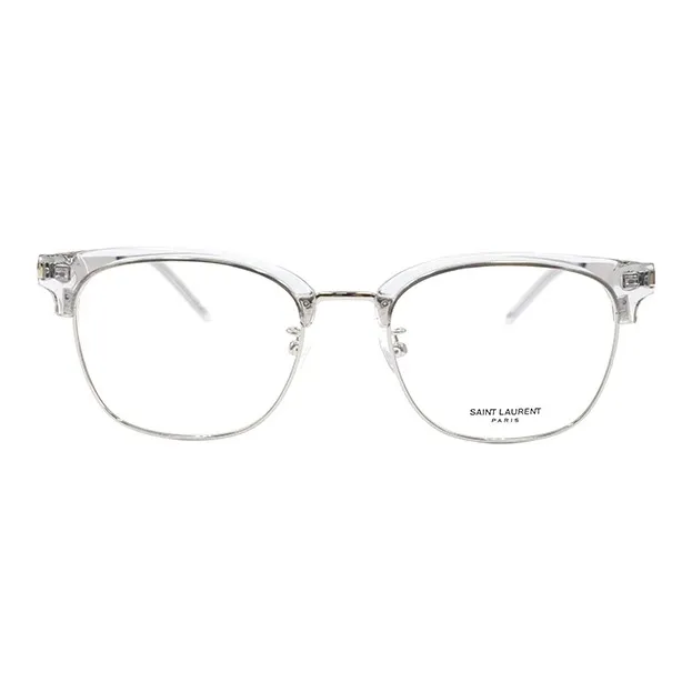 SAINT LAURENT Plate And Metal Browline Eyeglass Frames Unisex-1